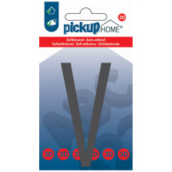 Lettre V adhésive Stockholm grise 9 cm PICKUP