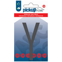 Lettre Y adhésive Stockholm grise 9 cm PICKUP