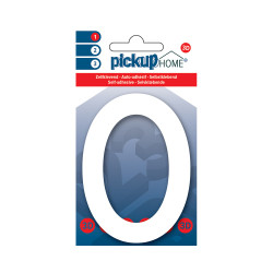 Chiffre 0 adhésif Rio blanc 10 cm PICKUP
