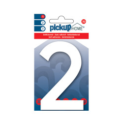 Chiffre 2 adhésif Rio blanc 10 cm PICKUP