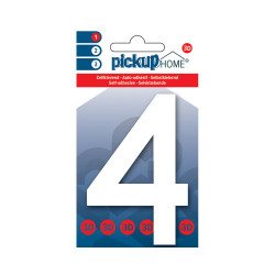 Chiffre 4 adhésif Rio blanc 10 cm PICKUP