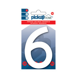 Chiffre 6 adhésif Rio blanc 10 cm PICKUP
