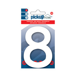 Chiffre 8 adhésif Rio blanc 10 cm PICKUP