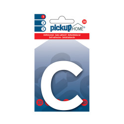 Lettre C adhésive Rio blanche 10 cm PICKUP