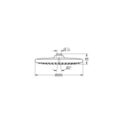 Tête de douche Vitalio Start 250 1 jet chrome GROHE