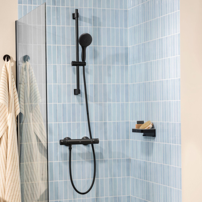 Mitigeur de douche thermostatique Precision Flow noir GROHE