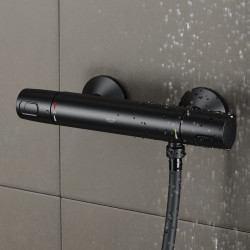 Mitigeur de douche thermostatique Precision Trend noir GROHE
