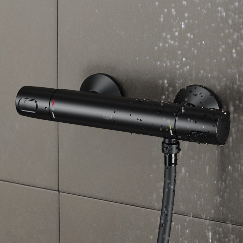 Mitigeur de douche thermostatique Precision Trend noir GROHE