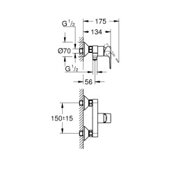 Mitigeur de douche Start Loop noir GROHE