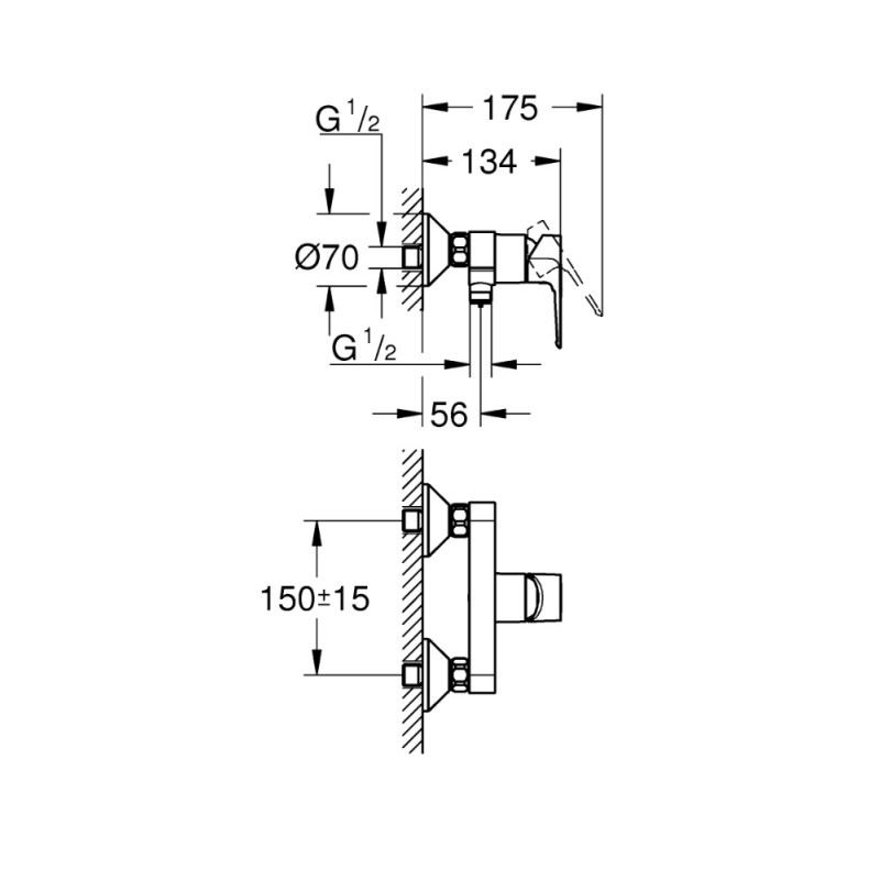 Mitigeur de douche Start Loop noir GROHE