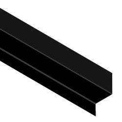 Bavette XS20 pour lambris extérieur en acier noir mat 2