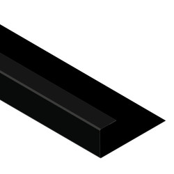Profilé en U XS20 pour lambris extérieur en acier noir mat 2