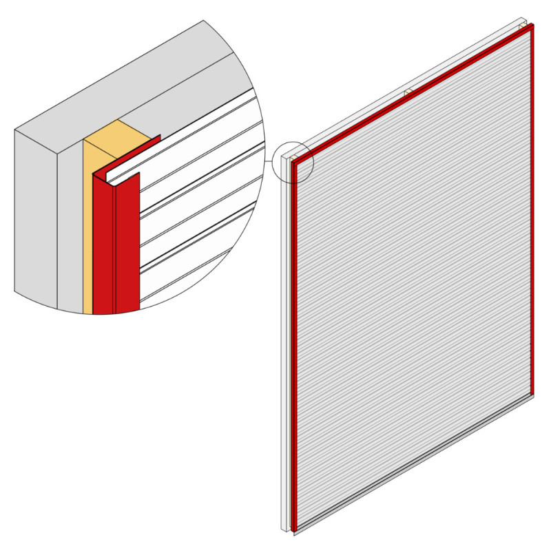 Profilé en U XS20 pour lambris extérieur en acier noir mat 2
