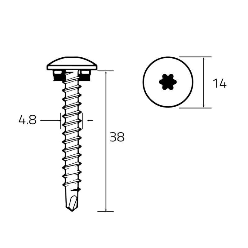 Set de vis pour lambris extérieur 25 pièces MY METAL FACTORY