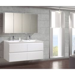 Ensemble de salle de bain Valentina Plus blanc brillant 120 cm THYS