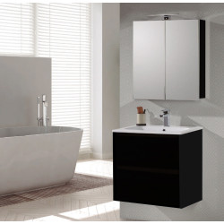 Ensemble de salle de bain Melanie Plus noir 80 cm THYS