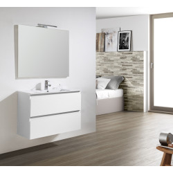 Meuble sous plan Valentina blanc brillant 60 cm THYS