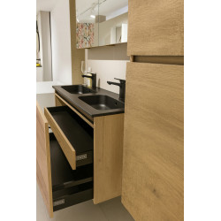 Meuble sous plan Luxe chêne naturel 80 cm THYS