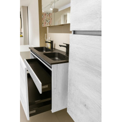 Meuble sous plan Luxe chêne gris 120 cm THYS