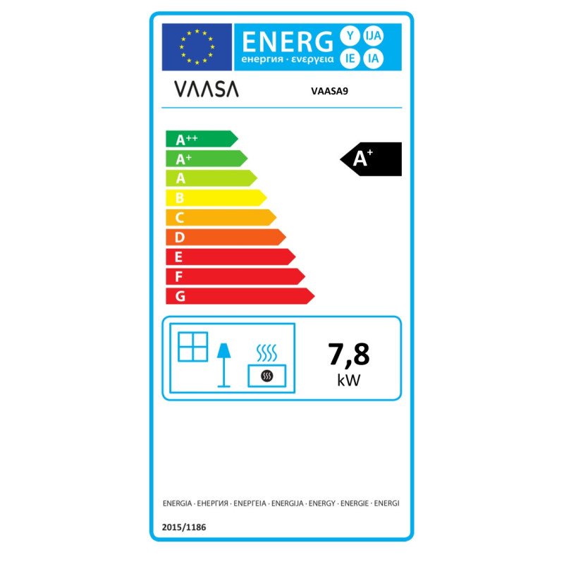 Poêle à pellets Vaasa 9 noir 9 kW | VAASA