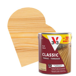 Huile Terrasse V33 incolore mate – Offre : 2,5 L + 0,5 L offerts | V33