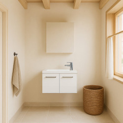 Meuble lave-mains Danubio Plus blanc mat 50 cm THYS