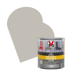 Vernis Meuble Gris Satiné V33 0,5L – Rénovez vos meubles | V33