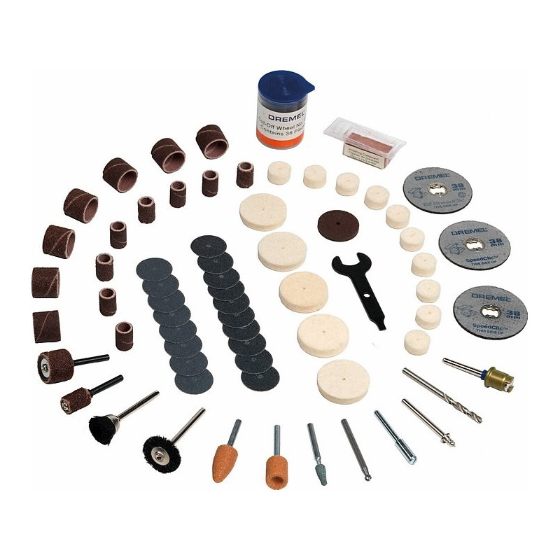 Coffret 100 accessoires Dremel – Multi-usages | DREMEL
 Coffret 100 accessoires Dremel – Multi-usages | DREMEL