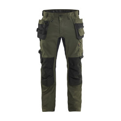 Pantalon de travail Stretch 2D vert forêt et noir 52 BLAKLADER