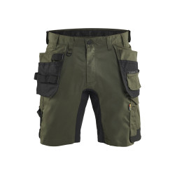 Short de travail Stretch 2D avec poches flottantes vert forêt et noir 54 BLAKLADER