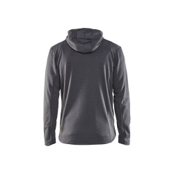 Sweat zippé à capuche noir et gris clair L BLAKLADER
