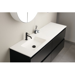 Plan de toilette Qube blanc mat 121 cm THYS