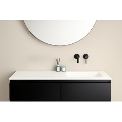 Plan de toilette Qube blanc mat 121 cm THYS