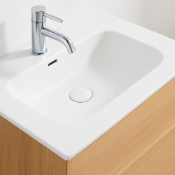 Plan de toilette Velluto blanc brillant 61 cm THYS