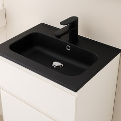 Plan de toilette Romee noir mat 81 cm THYS
