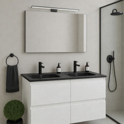 Plan de toilette Romee noir mat 121 cm THYS