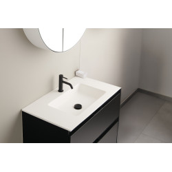 Plan de toilette Qube blanc mat – Élégance et fonctionnalité | THYS