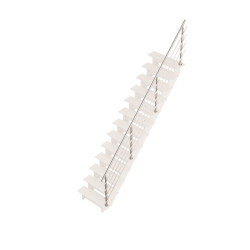 Rampe type J en aluminium pour escalier Bretagne droit SOGEM
