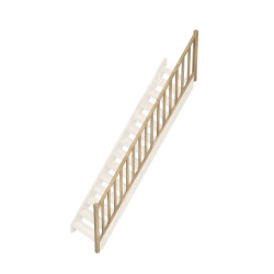 Rampe type A à balustres moulurés pour escalier Provence droit SOGEM