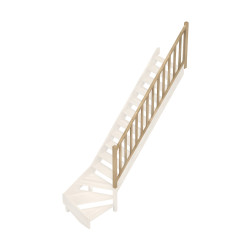 Rampe type A à balustres moulurés pour escalier Provence 1/4 tournant SOGEM