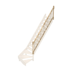 Rampe type T à balustres tournés pour escalier Provence droit SOGEM
