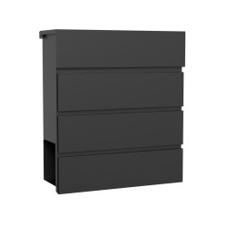 Boîte aux lettres Marseille noir mat – Design moderne | PRACTO GARDEN