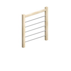 Kit garde-corps en sapin pour escalier Trendy Eco 100 cm SOGEM
