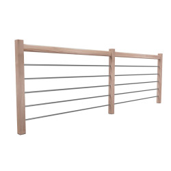 Kit garde-corps en hêtre pour escalier Trendy Eco 320 cm SOGEM