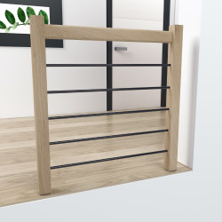 Kit garde-corps en chêne et en aluminium Milan et Liverpool 100 cm SOGEM