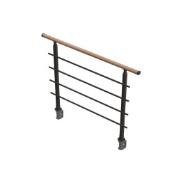 Kit garde-corps en hêtre pour escalier Biax et Gomera 100 cm SOGEM