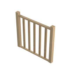 Kit garde-corps en sapin pour escalier Tradi Eco 100 cm SOGEM