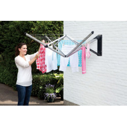 Séchoir mural Wallfix 24 m Brabantia – Gain de place | BRABANTIA