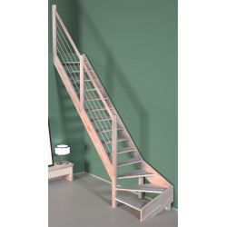 Escalier en hêtre Nevada 1/4 tournant gauche SOGEM