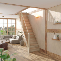 Escalier en chêne Tradi Eco droit SOGEM